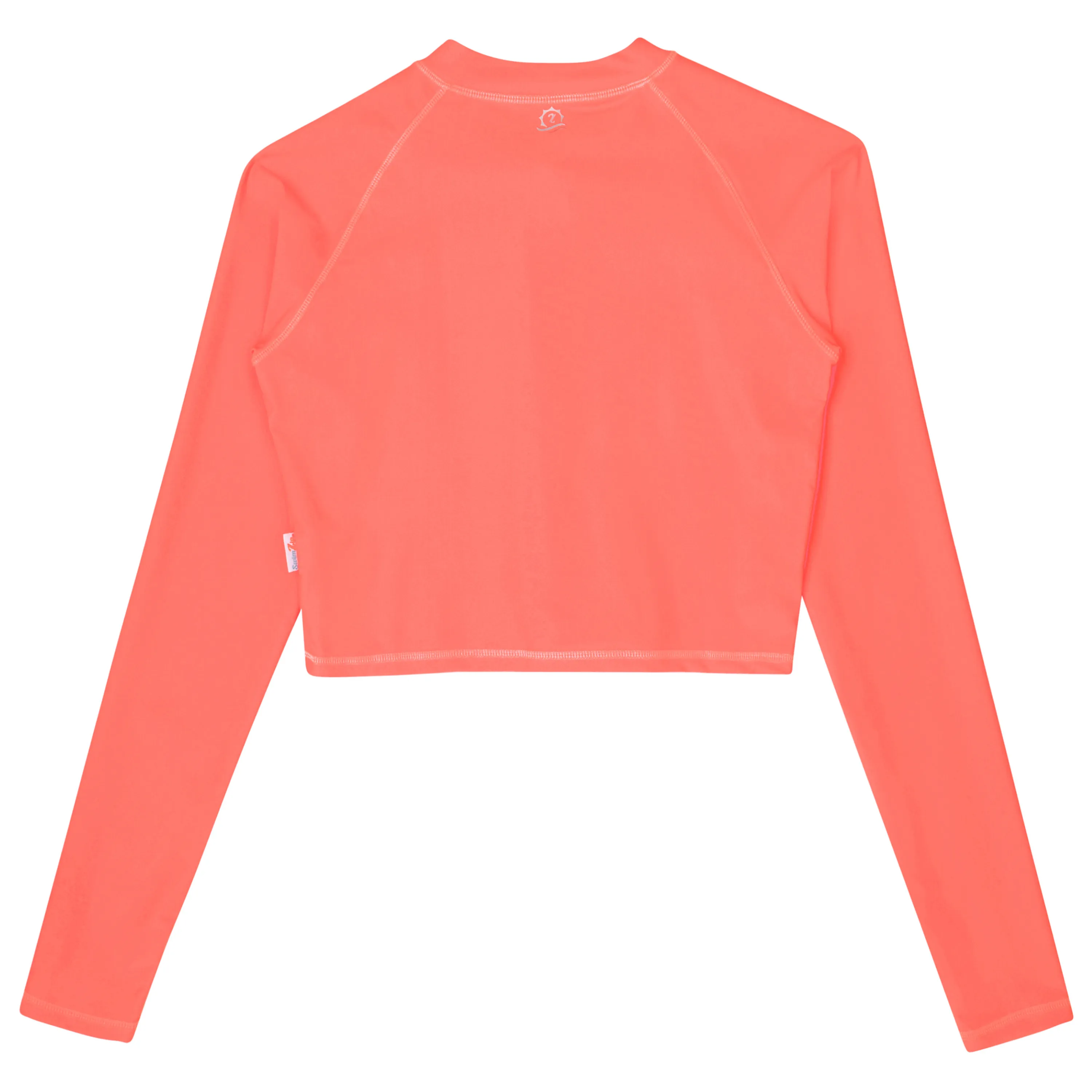 Women's Long Sleeve Crop Rash Guard | Neon Orange"