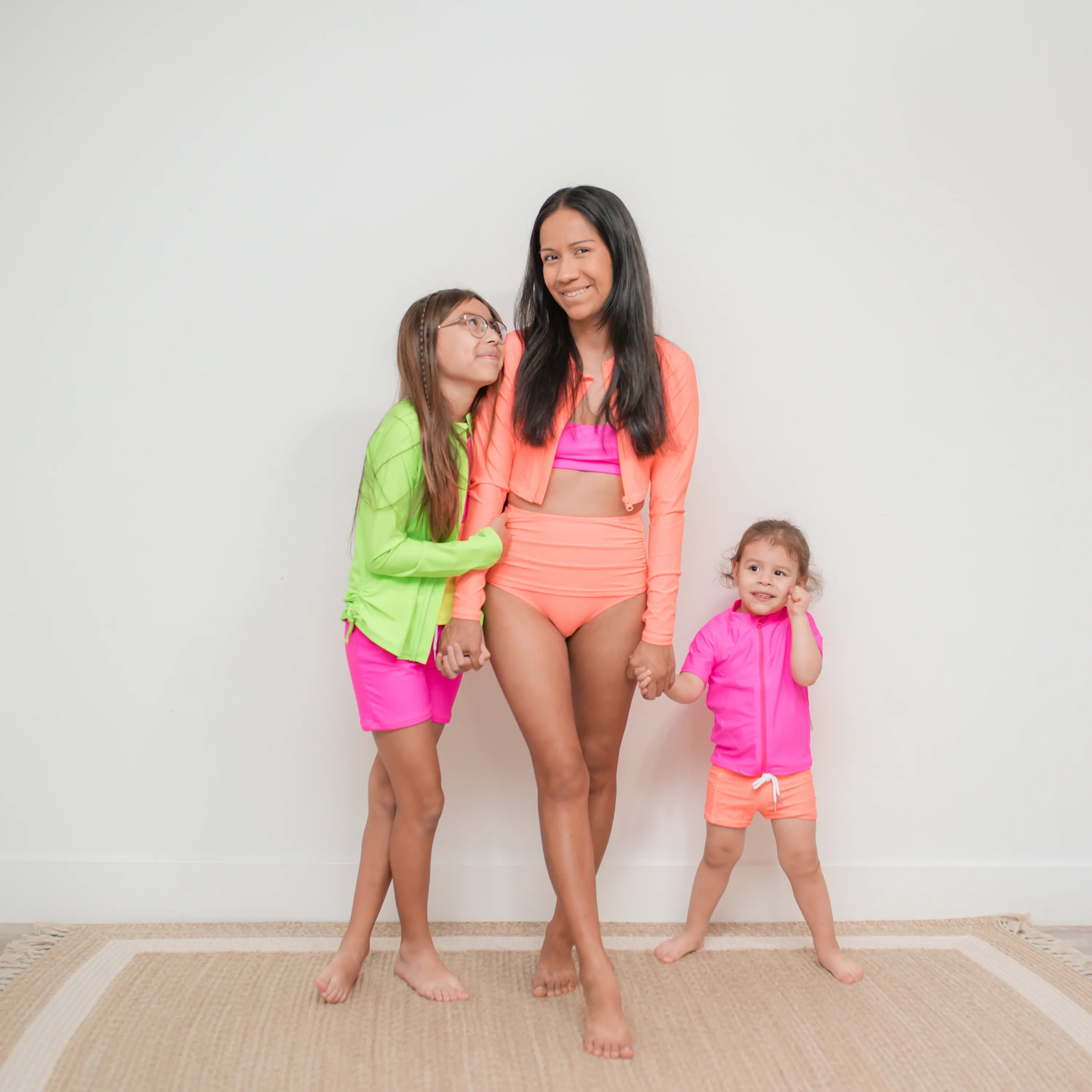 Women's Long Sleeve Crop Rash Guard | Neon Orange"