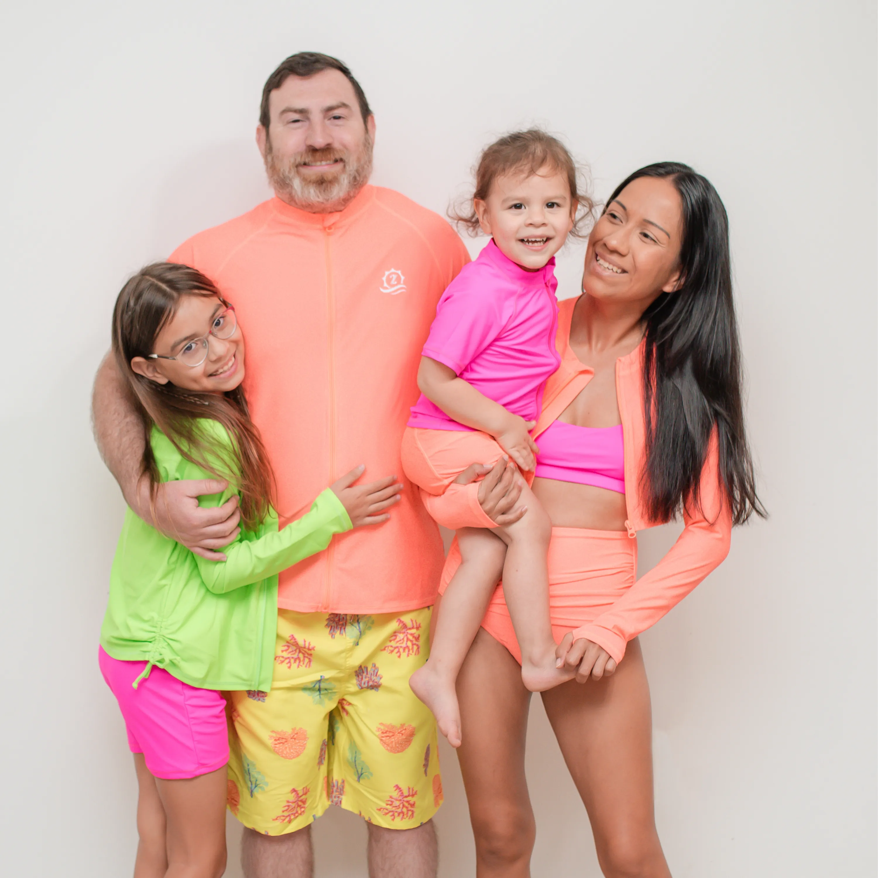 Women's Long Sleeve Crop Rash Guard | Neon Orange"