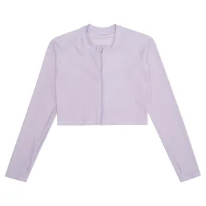Women's Long Sleeve Crop Rash Guard | Orchid