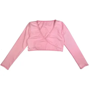 Women's Long Sleeve Swim Wrap Top  - "Orchid Pink