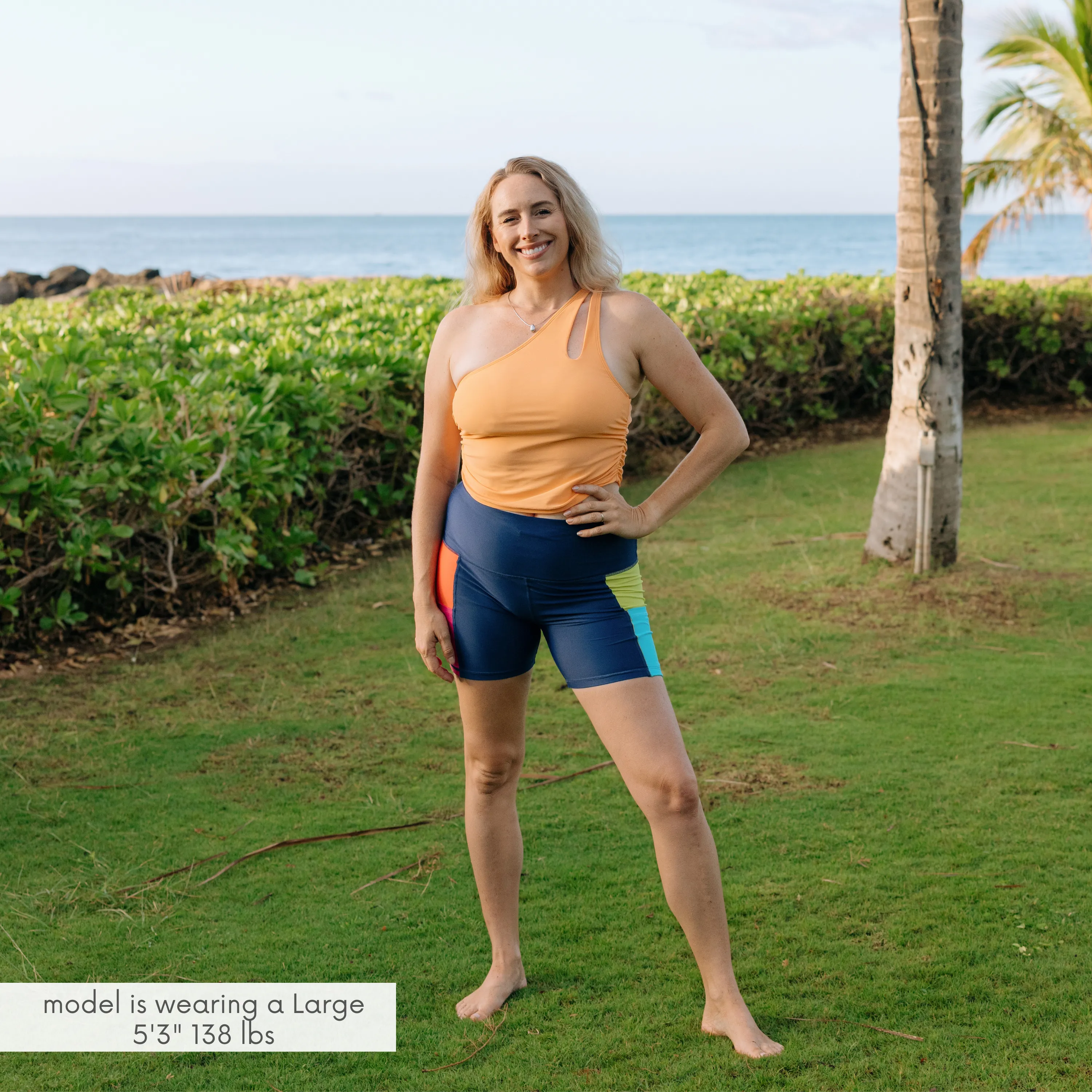 Women's Long Swim Bike Short with Pocket | Color Pop