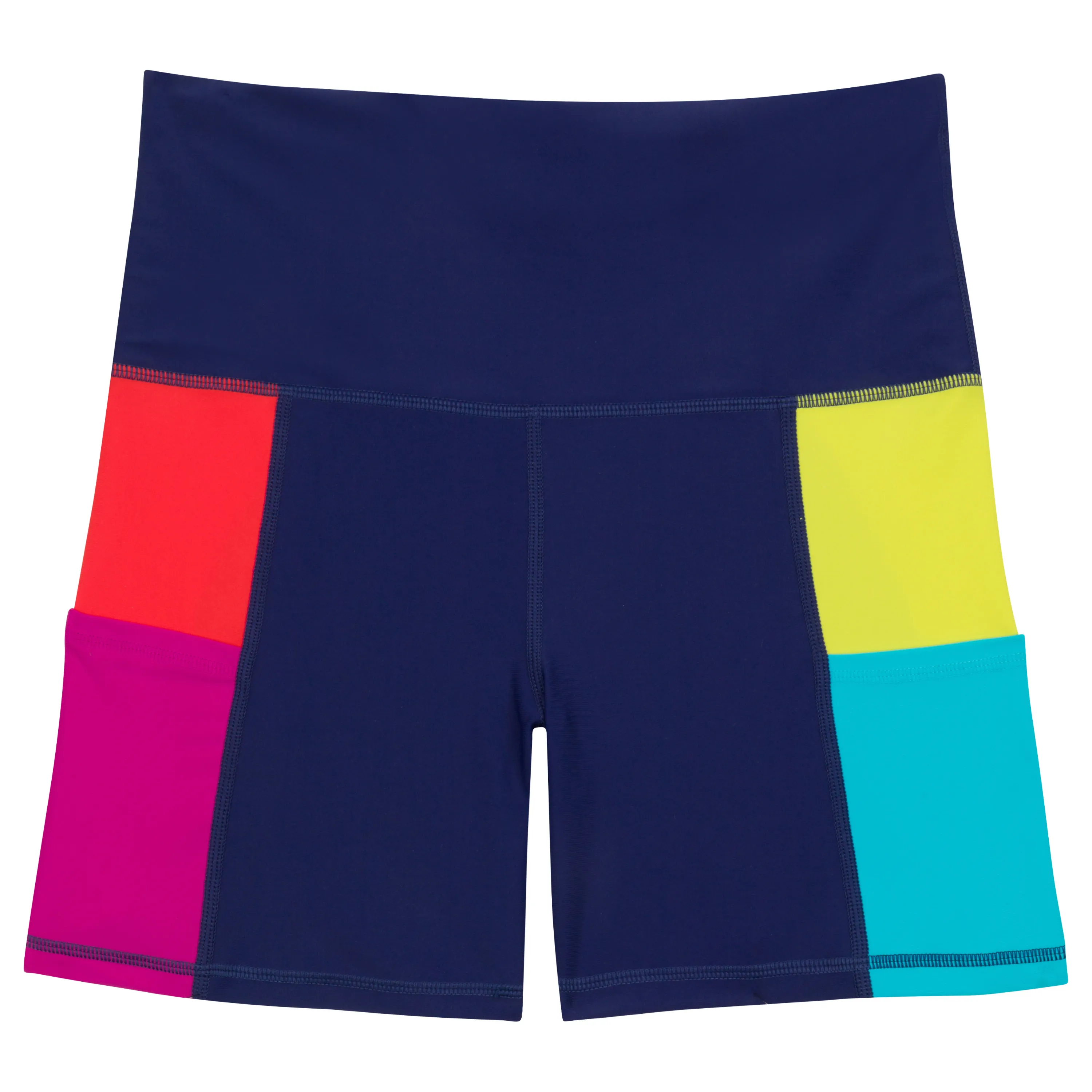 Women's Long Swim Bike Short with Pocket | Color Pop