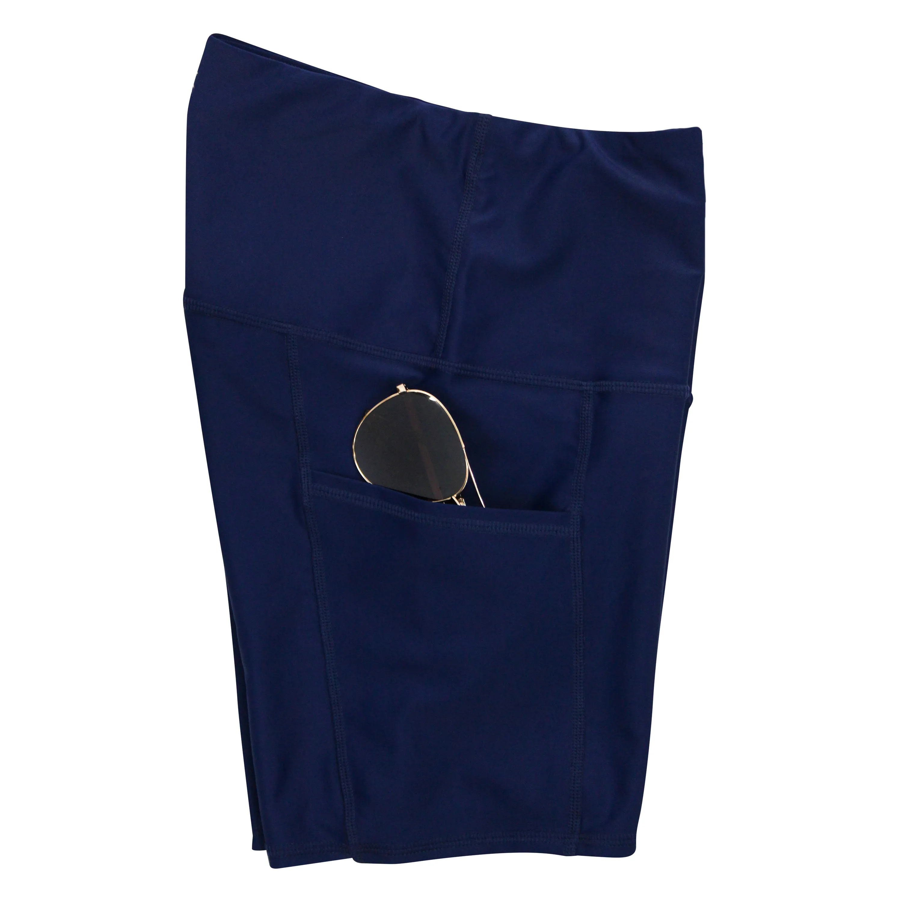 Women's Long Swim Bike Short with Pocket | Navy
