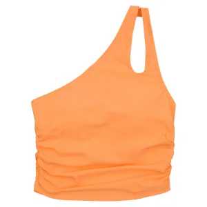 Womens One Shoulder Crop Tankini Top | Paradise Orange