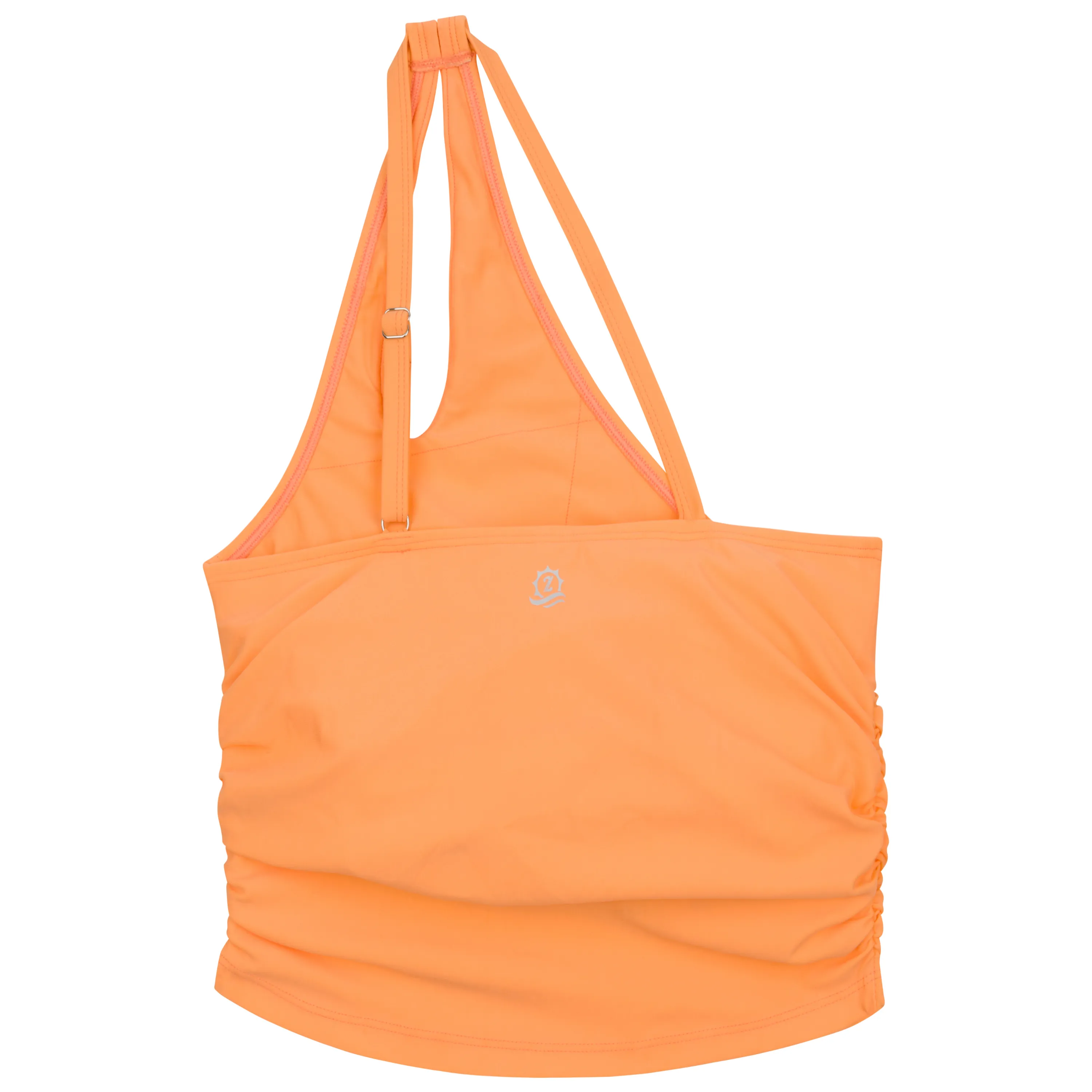 Womens One Shoulder Crop Tankini Top | Paradise Orange