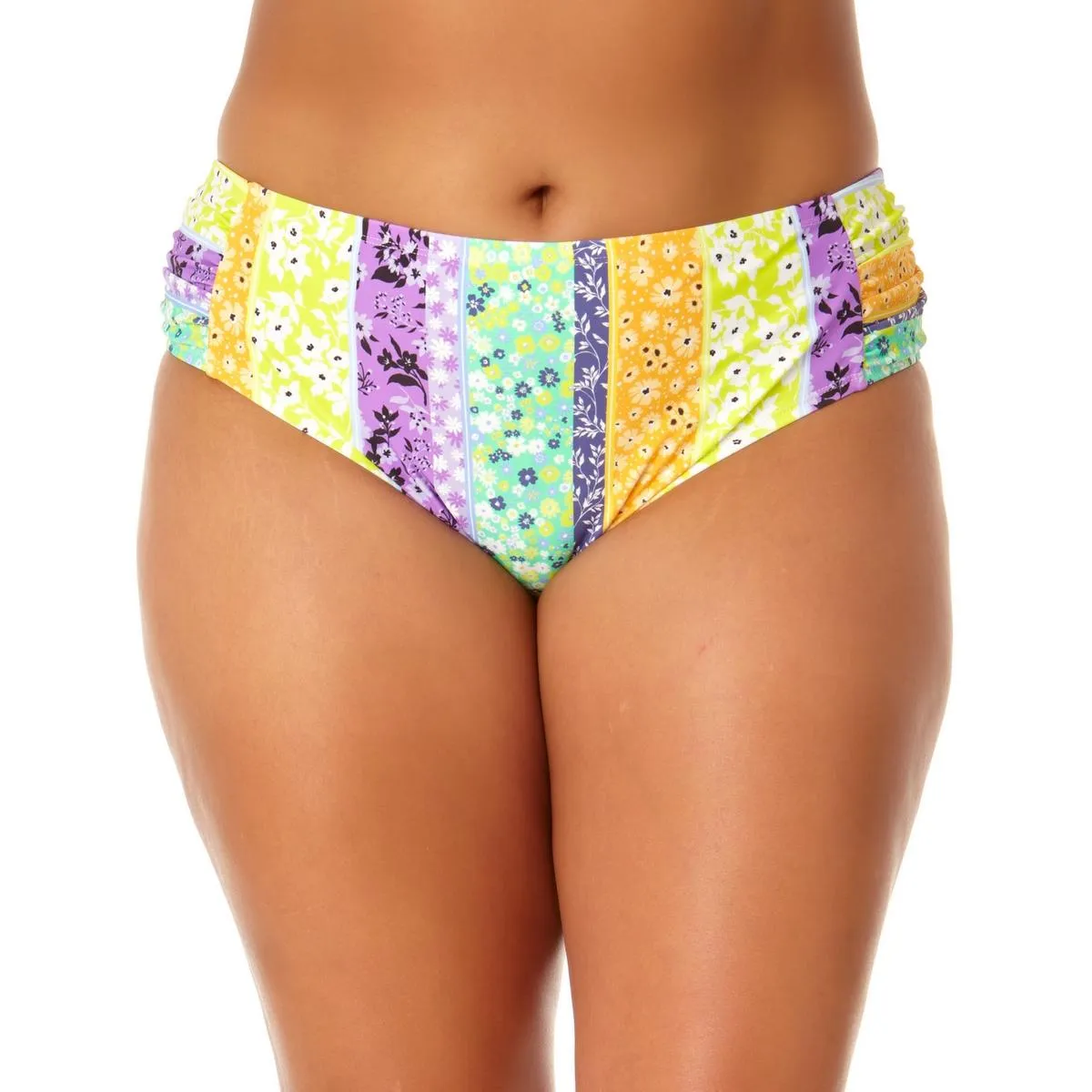 Womens Printed Mid-Rise Swim Bottom Separates