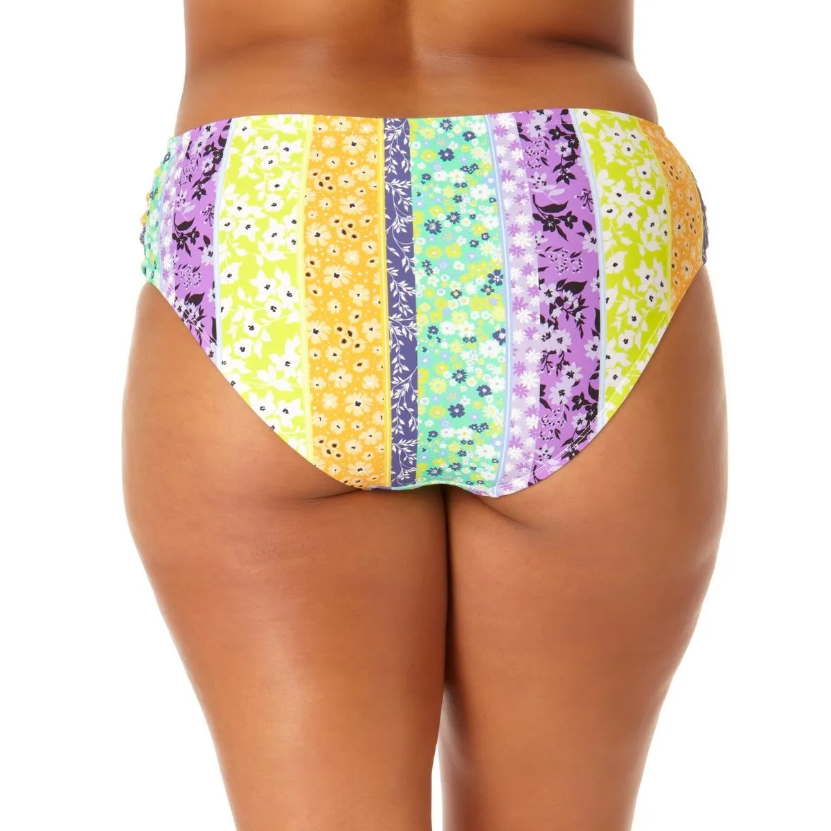 Womens Printed Mid-Rise Swim Bottom Separates