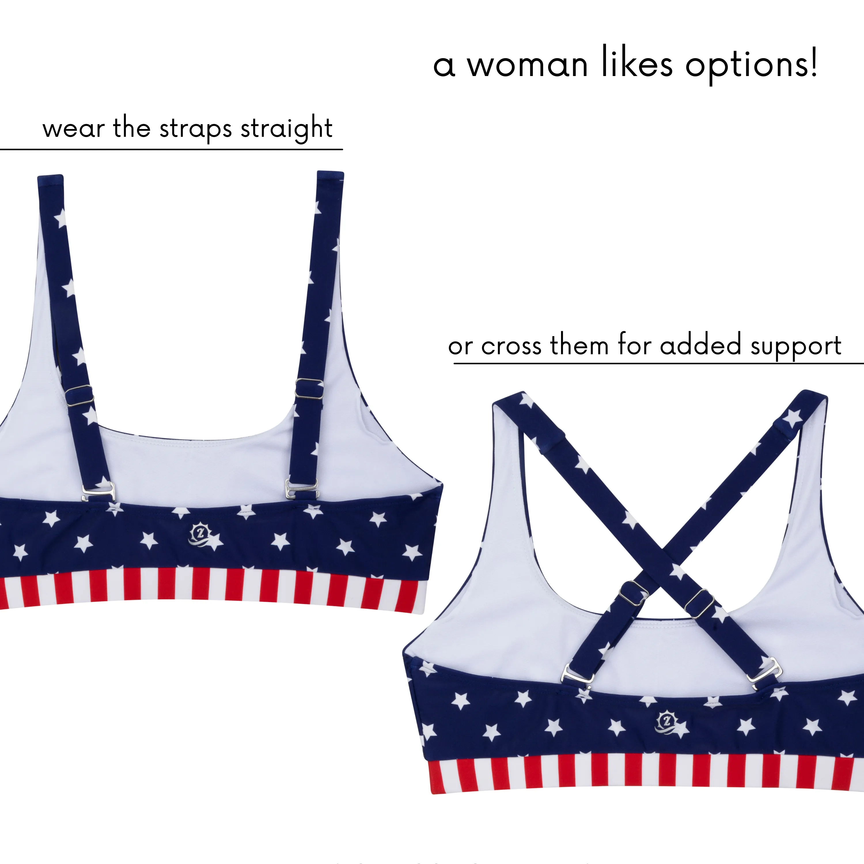 Women's Scoop Neck Bikini Top | "Americana"