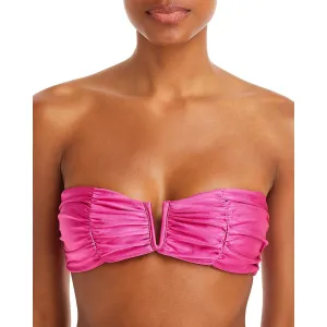Womens Shimmer Strapless Bikini Swim Top