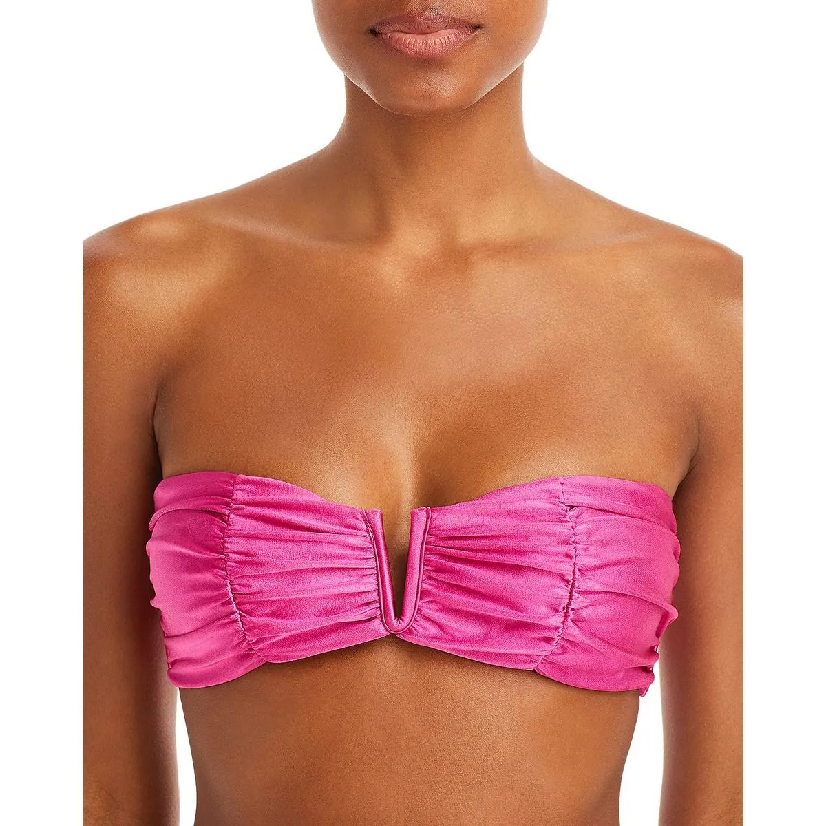 Womens Shimmer Strapless Bikini Swim Top