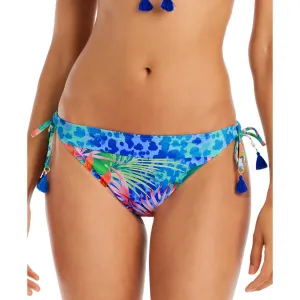 Womens Side Tie Floral Print Swim Bottom Separates