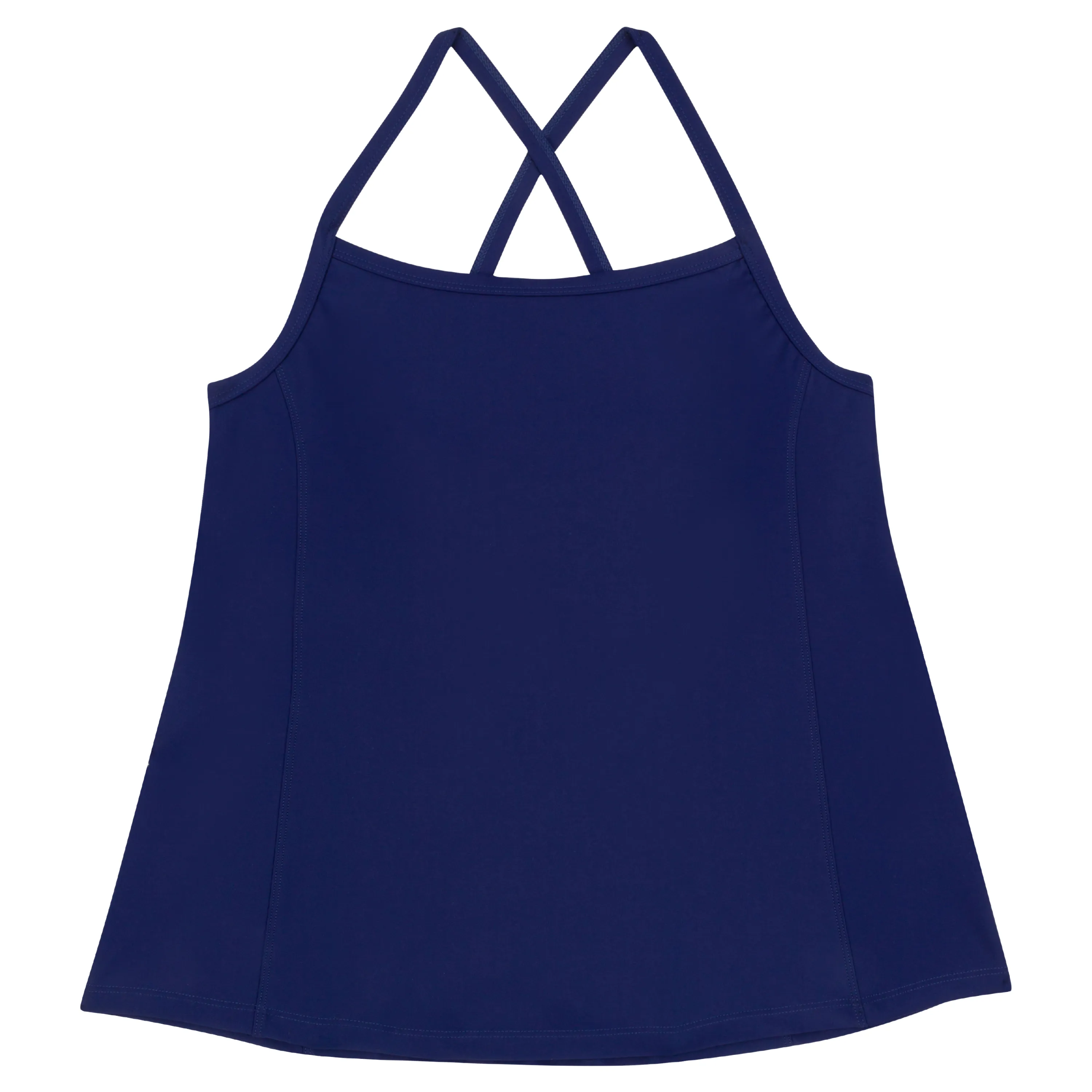 Womens Strappy A-Line Tankini Top | Navy