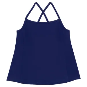 Womens Strappy A-Line Tankini Top | Navy
