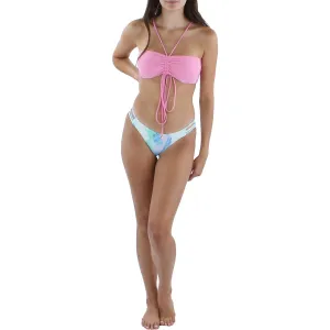 Womens Tie-Dye Strappy Swim Bottom Separates