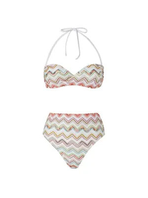 Zigzag Lam Bikini With Structured Top
